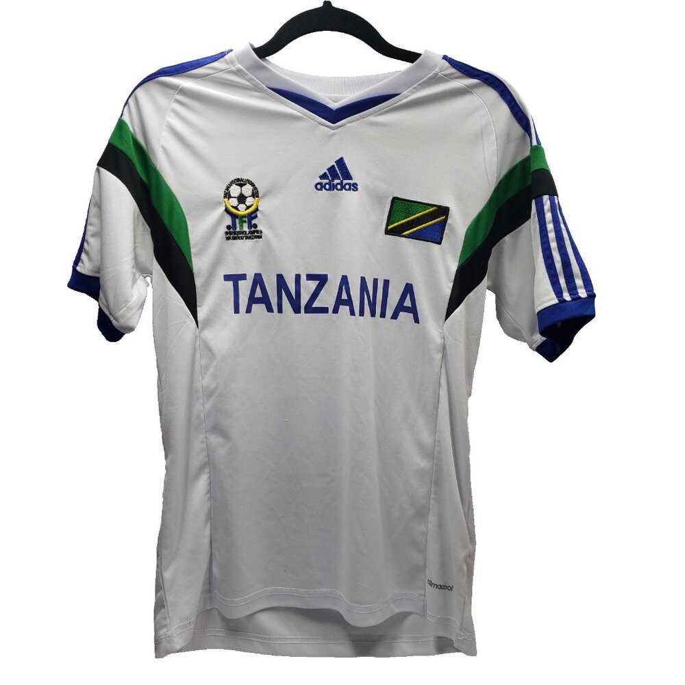 Tanzania Football Federation Adidas Men’s Large White Jersey Climacool Blank